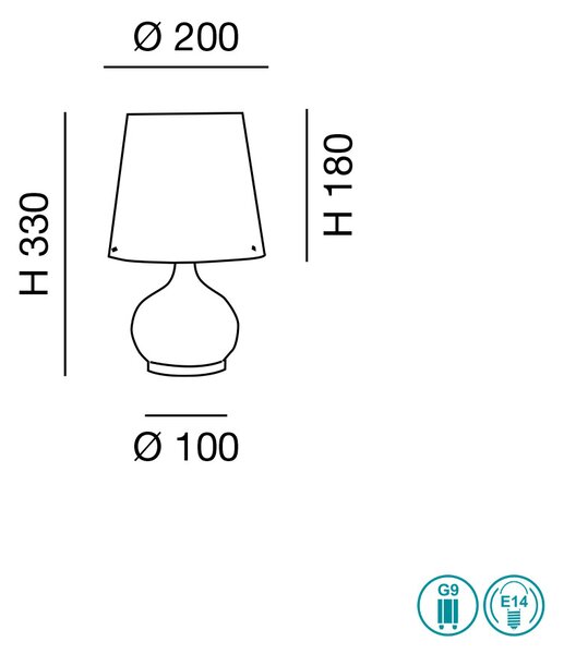 Φωτιστικό Επιτραπέζιο Fabas Luce Ade 2533-34-102 Λευκό