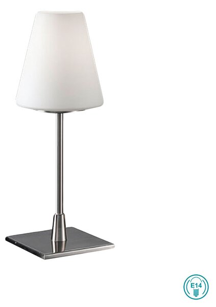 Φωτιστικό Επιτραπέζιο Fabas Luce Lucy Big 2653-31-178 Νίκελ Ματ