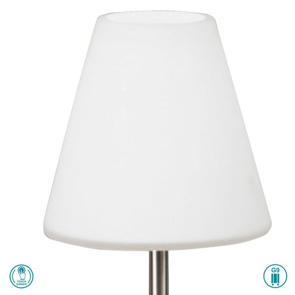 Φωτιστικό Επιτραπέζιο Fabas Luce Lucy 3568-30-178 Νίκελ Ματ