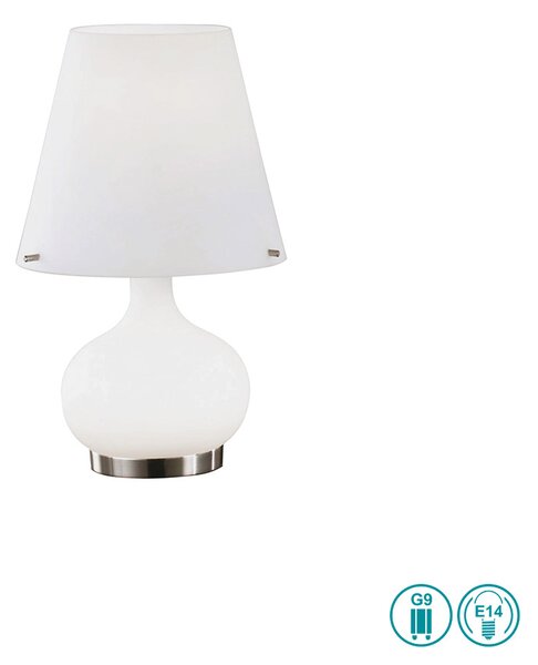 Φωτιστικό Επιτραπέζιο Fabas Luce Ade 2533-34-102 Λευκό