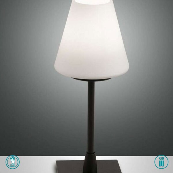 Φωτιστικό Επιτραπέζιο Fabas Luce Lucy 3568-30-101 Μαύρο