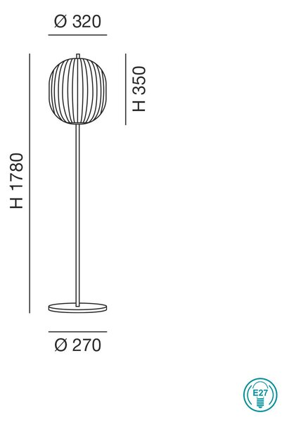 Φωτιστικό Δαπέδου Fabas Luce Domizia 3689-10-101
