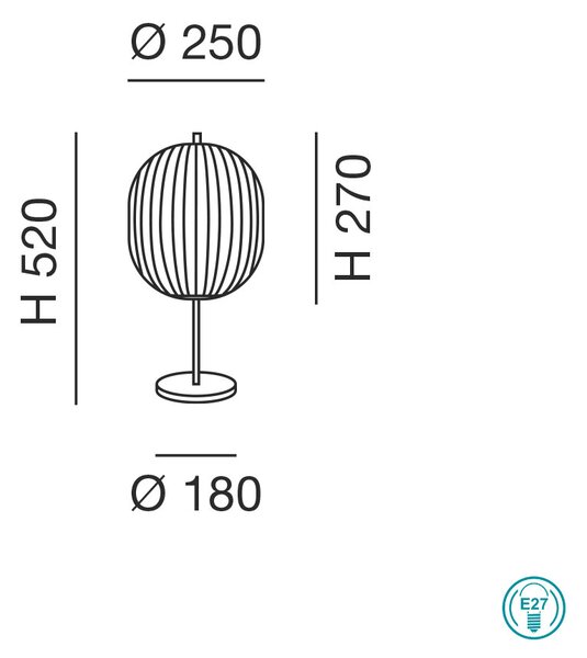 Λάμπα Επιτραπέζια Fabas Luce Domizia 3689-30-101