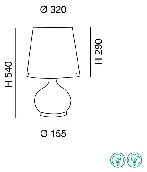 Φωτιστικό Επιτραπέζιο Fabas Luce Ade 2533-35-102 Λευκό