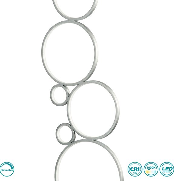 Φωτιστικό Δαπέδου Ondaluce Pt.Pois/Silver Ασημί