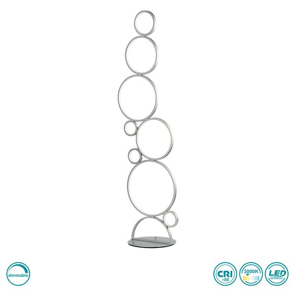 Φωτιστικό Δαπέδου Ondaluce Pt.Pois/Silver Ασημί