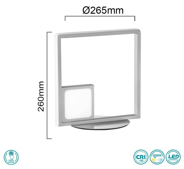 Λάμπα Επιτραπέζια Ondaluce Lt.Dowel/Silver Ασημί