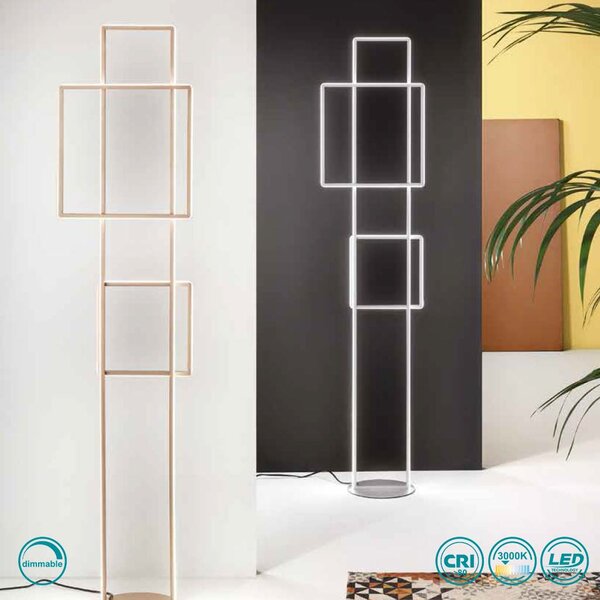 Φωτιστικό Δαπέδου Ondaluce Pt.Dowel/Silver Ασημί