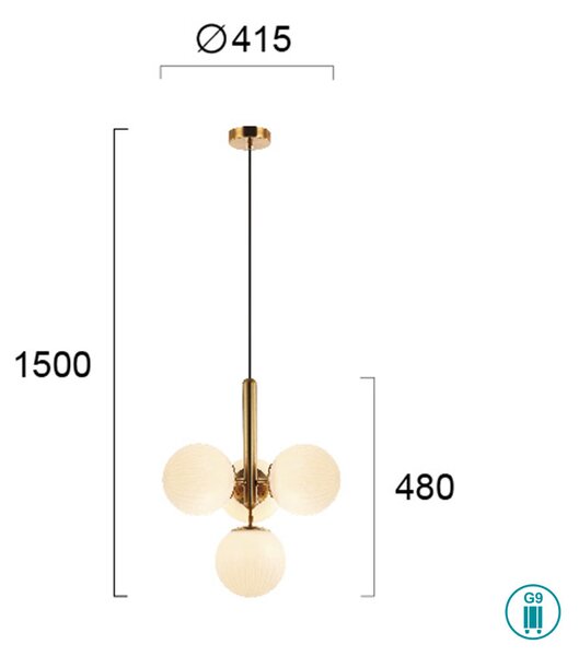 Φωτιστικό Κρεμαστό Viokef Jolin 4259400