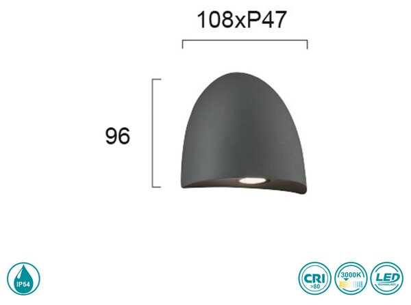 Απλίκα Εξωτερικού Χώρου Viokef Bauta 4260400