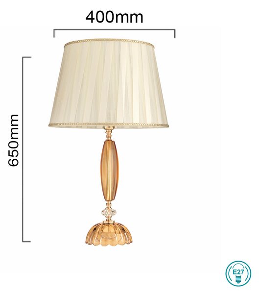 Λάμπα Επιτραπέζια Ondaluce Lg.Cecilia/1-Oro Χρυσό