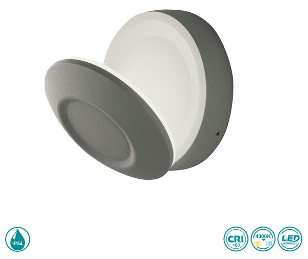 Απλίκα Εξωτερικού Χώρου Ondaluce Ap.Turn/Silver Ασημί