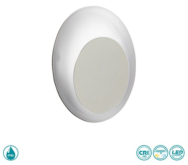 Απλίκα Εξωτερικού Χώρου Ondaluce Ap.Shell/Silver Ασημί
