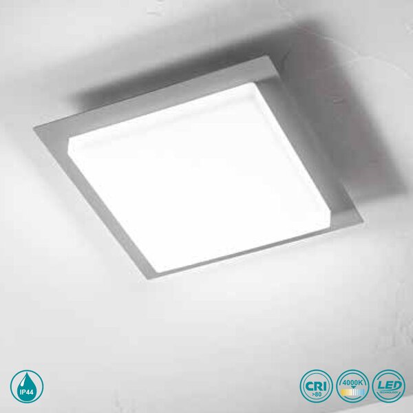 Φωτιστικό Οροφής Εξωτερικού Χώρου Ondaluce Pt.Tablet/Silver Ασημί