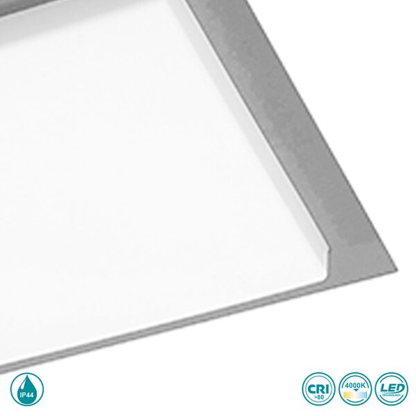 Φωτιστικό Οροφής Εξωτερικού Χώρου Ondaluce Pt.Tablet/Silver Ασημί