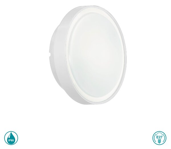 Φωτιστικό Οροφής Εξωτερικού Χώρου Ondaluce Pl.Petar/B.Co Λευκό