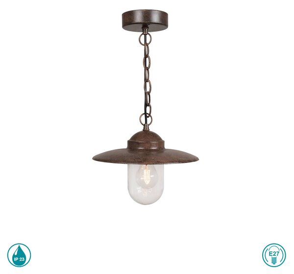 Φωτιστικό Κρεμαστό Εξωτερικού Χώρου Nordlux Luxembourg 72805009 Σκουριά