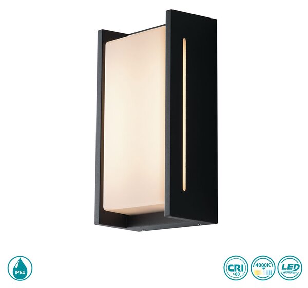 Απλίκα Εξωτερικού Χώρου Intec Led-W-Compact 8031414867110 Ανθρακί