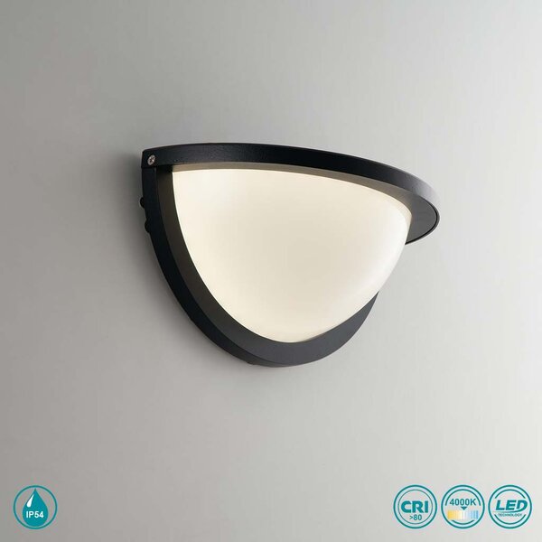 Απλίκα Εξωτερικού Χώρου Intec Led-W-Detroit-Ap 8031414862290 Μαύρη