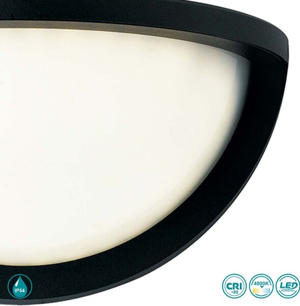 Απλίκα Εξωτερικού Χώρου Intec Led-W-Detroit-Ap 8031414862290 Μαύρη