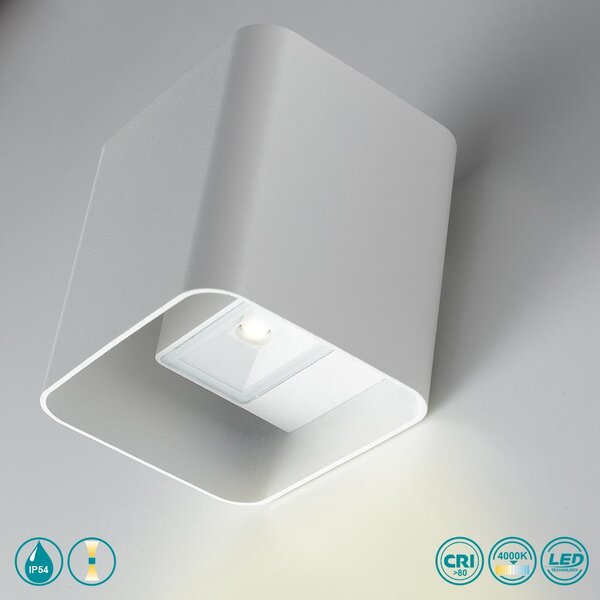 Απλίκα Εξωτερικού Χώρου Intec LED-W-Biome-BCO 8031440361125 Λευκή (4000K)