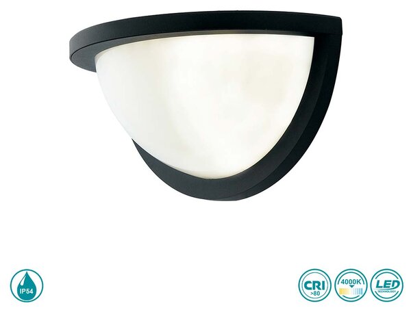 Απλίκα Εξωτερικού Χώρου Intec Led-W-Detroit-Ap 8031414862290 Μαύρη