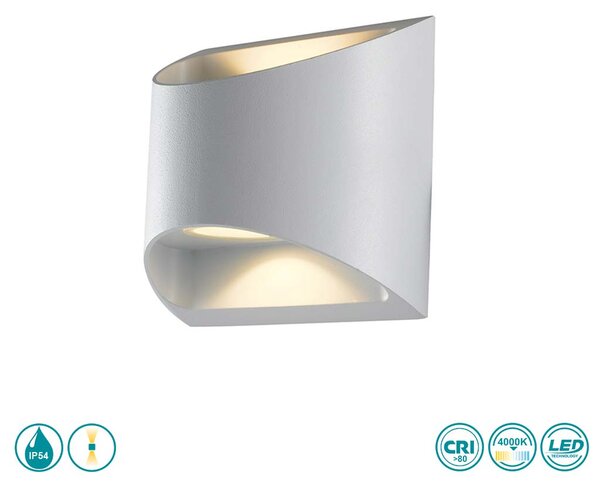 Απλίκα Εξωτερικού Χώρου Intec LED-W-Veyron-BCO 8031440361163 Λευκή (4000K)