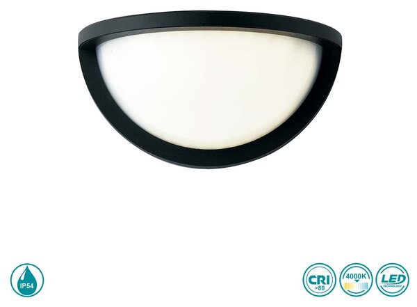 Απλίκα Εξωτερικού Χώρου Intec Led-W-Detroit-Ap 8031414862290 Μαύρη