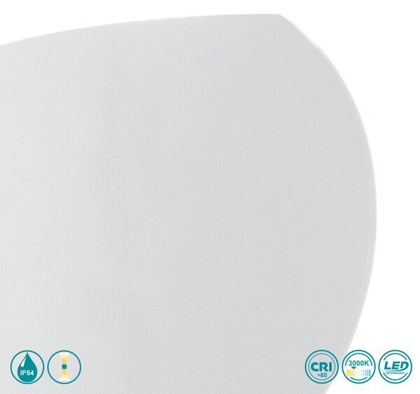 Απλίκα Εξωτερικού Χώρου Intec LED-W-Miura 8031440351447 Λευκή (3000K)