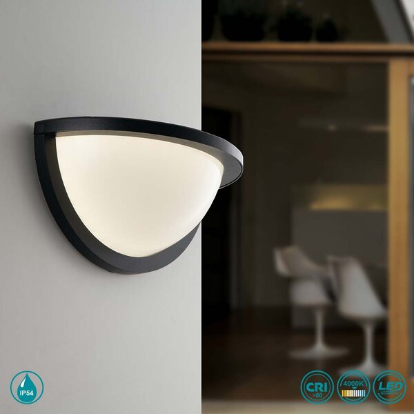Απλίκα Εξωτερικού Χώρου Intec Led-W-Detroit-Ap 8031414862290 Μαύρη