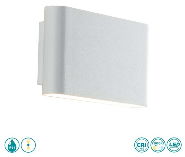 Απλίκα Εξωτερικού Χώρου Intec LED-W-Gamma 8031434041217 Λευκή (3000K)