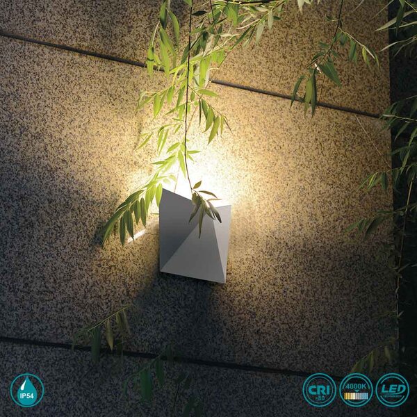 Απλίκα Εξωτερικού Χώρου Intec LED-W-Stealth-BCO 8031414866960 Λευκή Tunable White