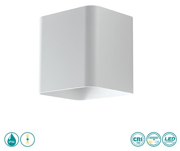 Απλίκα Εξωτερικού Χώρου Intec LED-W-Biome-BCO 8031440361125 Λευκή (4000K)