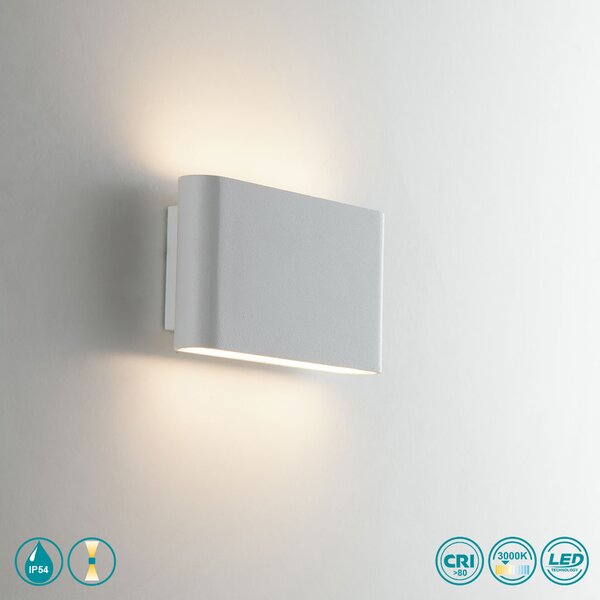 Απλίκα Εξωτερικού Χώρου Intec LED-W-Gamma 8031434041217 Λευκή (3000K)
