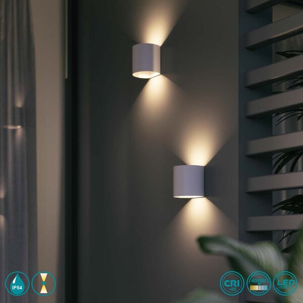 Απλίκα Εξωτερικού Χώρου Intec LED-W-Golf-BCO 8031440361101 Λευκή (4000K)