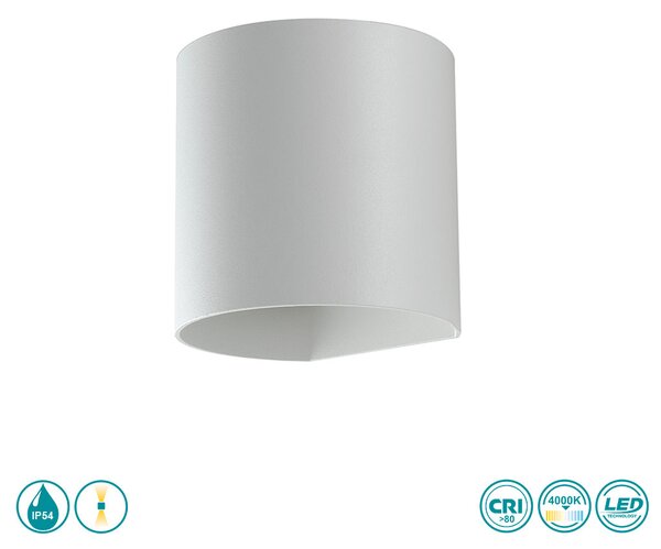 Απλίκα Εξωτερικού Χώρου Intec LED-W-Golf-BCO 8031440361101 Λευκή (4000K)