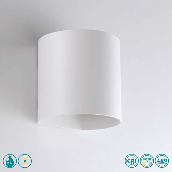 Απλίκα Εξωτερικού Χώρου Intec LED-W-Golf-BCO 8031440361101 Λευκή (4000K)
