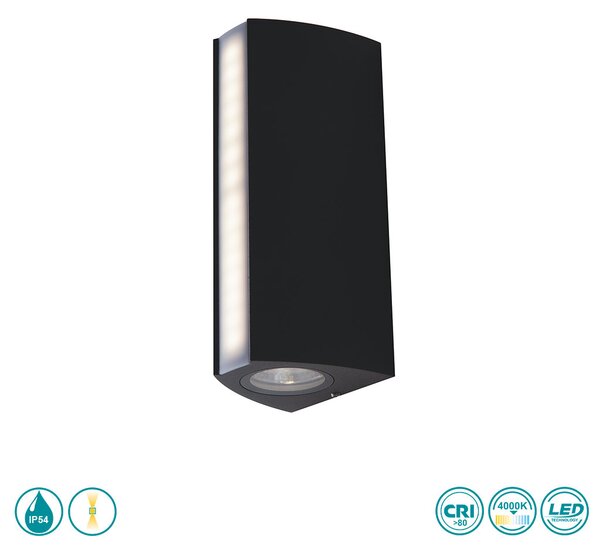 Απλίκα Εξωτερικού Χώρου Intec LED-W-Ray-ANT 8031414867127 Ανθρακί (4000K)
