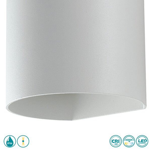 Απλίκα Εξωτερικού Χώρου Intec LED-W-Golf-BCO 8031440361101 Λευκή (4000K)
