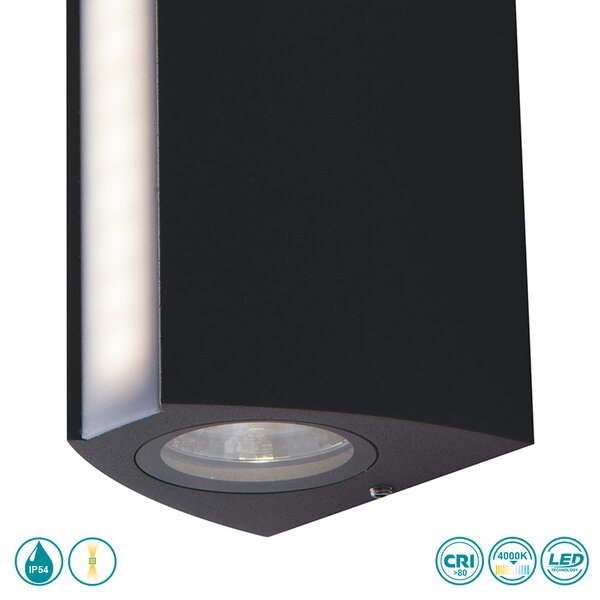 Απλίκα Εξωτερικού Χώρου Intec LED-W-Ray-ANT 8031414867127 Ανθρακί (4000K)