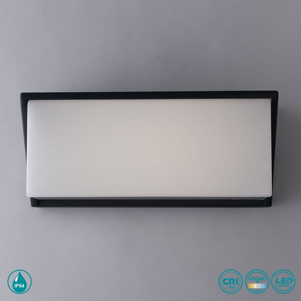 Απλίκα Εξωτερικού Χώρου Intec LED-W-Luxon ANT 8031414867097 Ανθρακί (4000K)