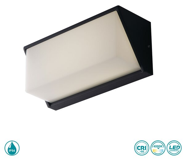 Απλίκα Εξωτερικού Χώρου Intec LED-W-Luxon ANT 8031414867097 Ανθρακί (4000K)