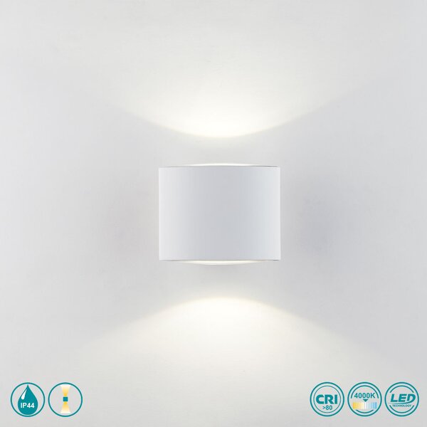 Απλίκα Εξωτερικού Χώρου Intec LED-W-Boxter BCO 8031414873043 Λευκή (4000K)
