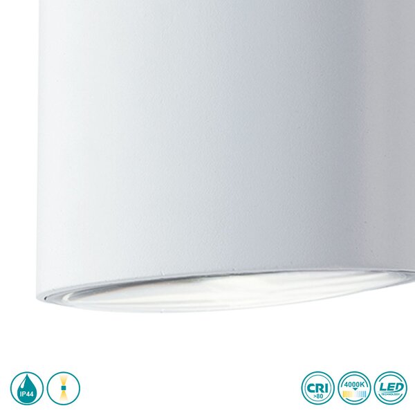 Απλίκα Εξωτερικού Χώρου Intec LED-W-Boxter BCO 8031414873043 Λευκή (4000K)