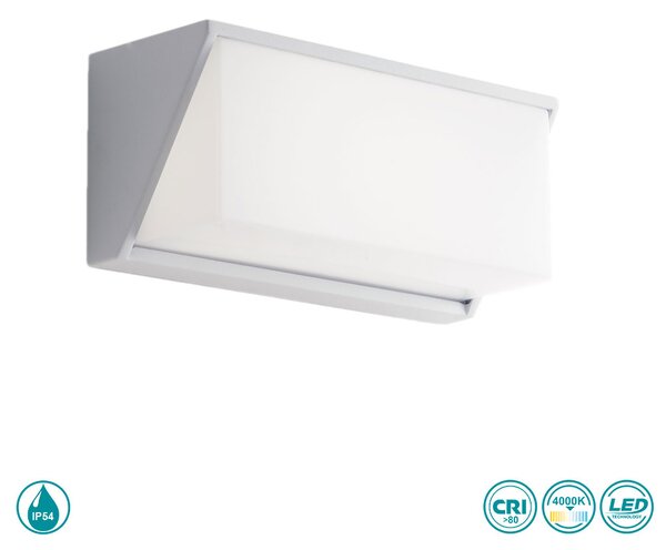 Απλίκα Εξωτερικού Χώρου Intec LED-W-Luxon BCO 8031414870677 Λευκή (4000K)
