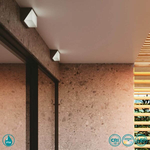 Απλίκα Εξωτερικού Χώρου Intec LED-W-Luxon BCO 8031414870677 Λευκή (4000K)