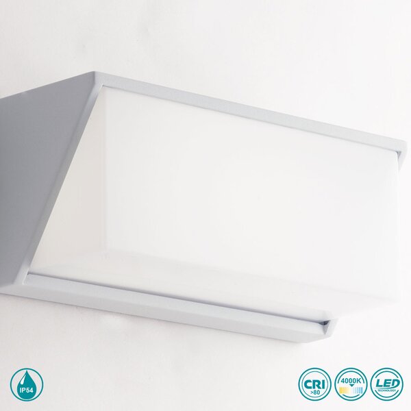 Απλίκα Εξωτερικού Χώρου Intec LED-W-Luxon BCO 8031414870677 Λευκή (4000K)