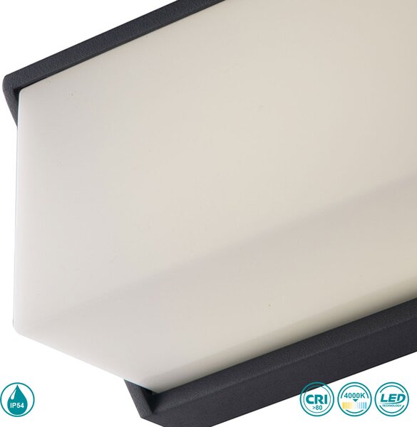 Απλίκα Εξωτερικού Χώρου Intec LED-W-Luxon ANT 8031414867097 Ανθρακί (4000K)