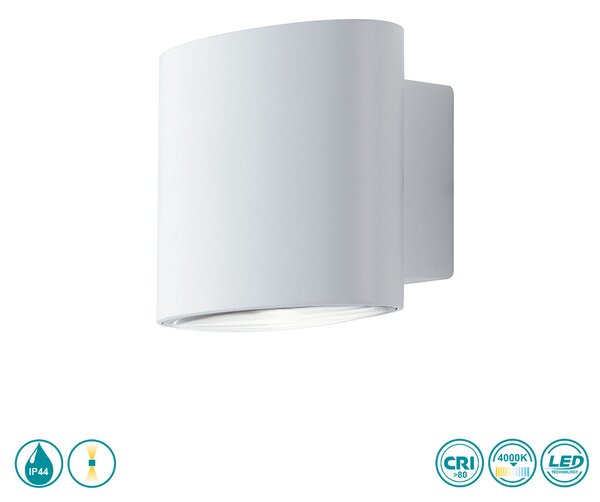 Απλίκα Εξωτερικού Χώρου Intec LED-W-Boxter BCO 8031414873043 Λευκή (4000K)