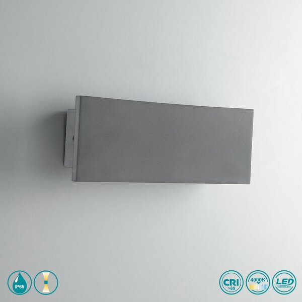 Απλίκα Εξωτερικού Χώρου Intec LED-Parker-AP30-GR 8031414866977 Γκρι (4000K)